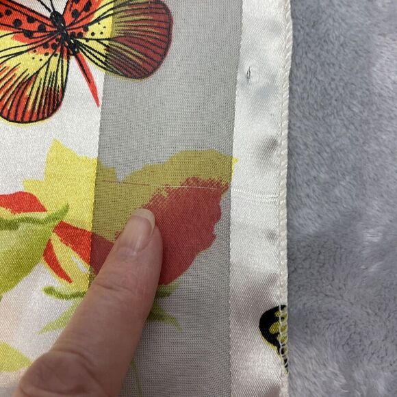 Vintage Bill Blass Butterfly Scarf Rectangular 12.5"x61" Satin Stripe Sheer - Picture 6 of 6